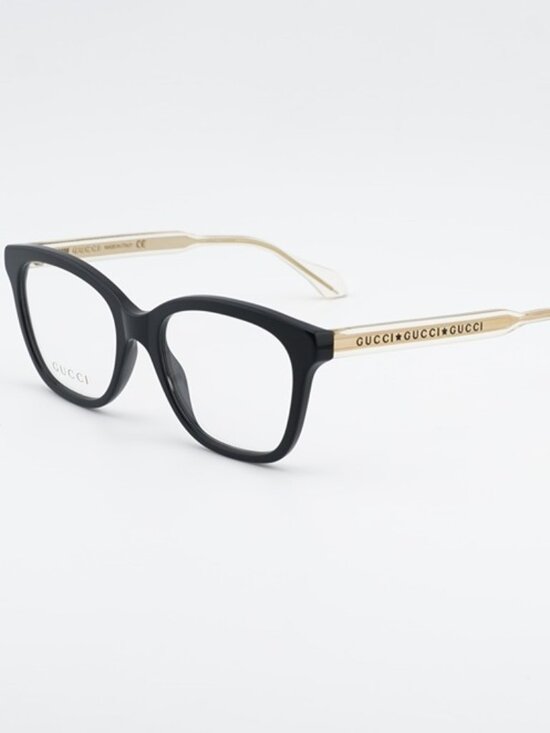 Gucci GG0566O 001 Eyeglasses Black 52mm Square Frame main image 4